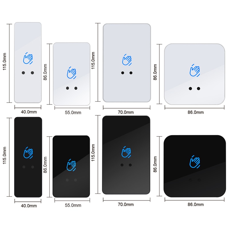 12V 24V Touchless Infrared Sensor Exit Button Door Release Switch Access Control Door Exit Button Time delay Adjustable