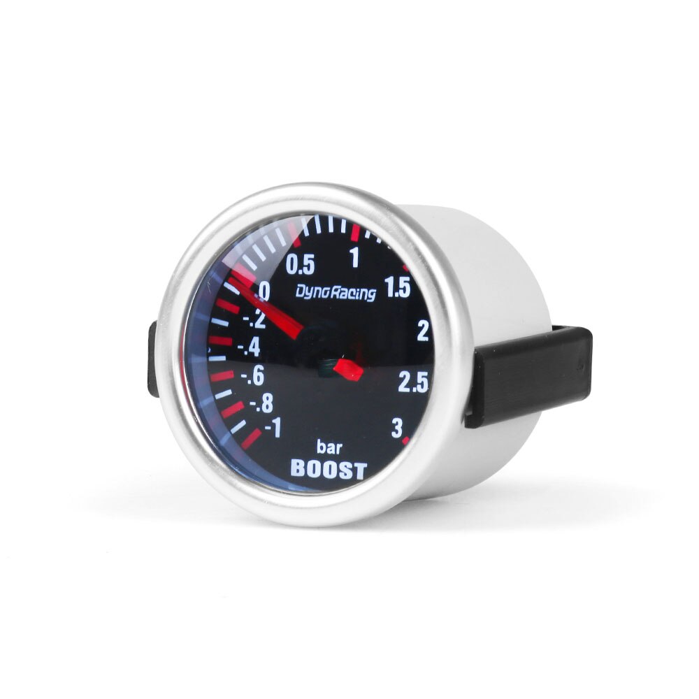 Dynoracing 2''52MM Turbo Boost Gauge 3 BAR Mechanical White Led Boost Gauge Smoke lens Boost Sensor BX101537