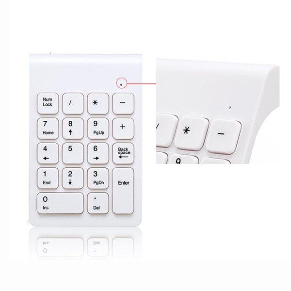Wireless 2.4GHz 18 Keys Number Pad Numeric Keypad Keyboard for Laptop PC & Mac