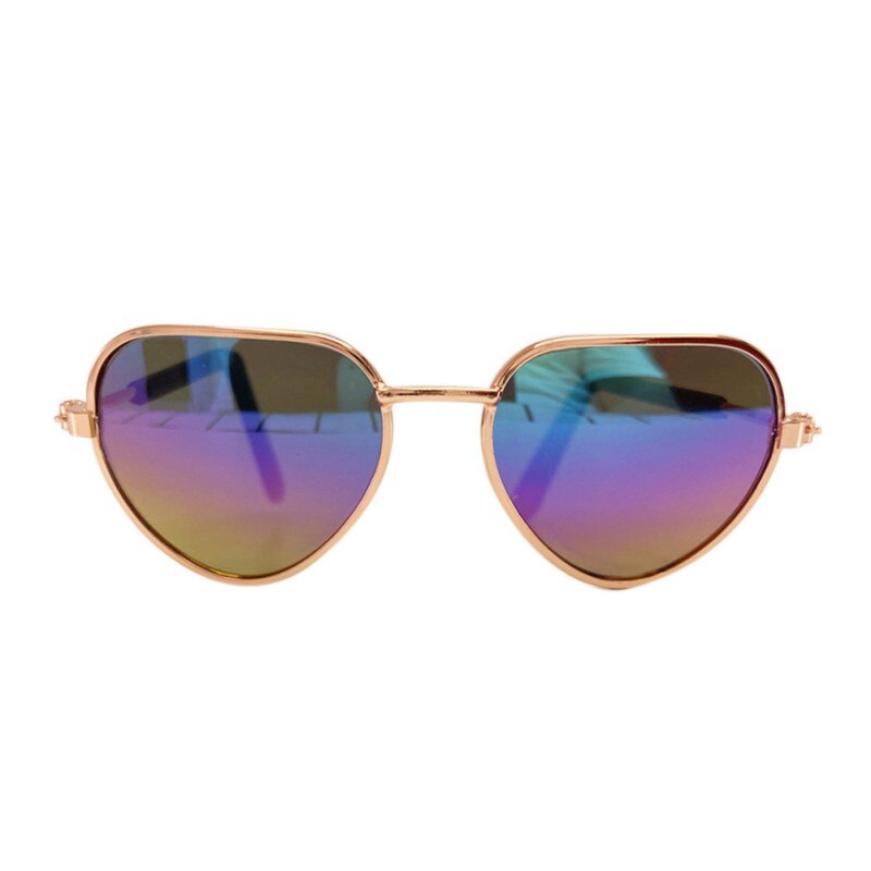 Gafas de sol clásicas con personalidad para perro y gato, lentes de sol con forma de corazón, reflectantes, para perros pequeños: 2