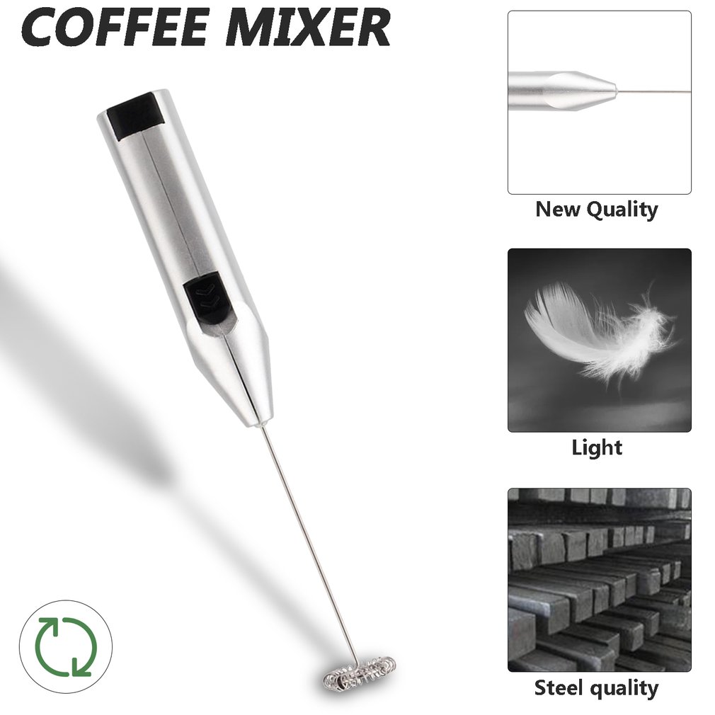 Mini Coffee Blender Handheld Eggbeater Stainless Steel With USB Charger For Cappuccino Maker Latte Espresso Chocolate