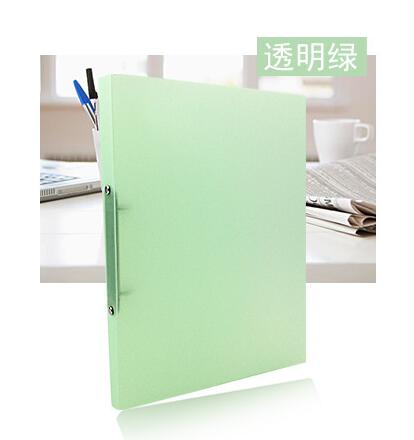 Paper plywood plastic O type 2 hole A4 multi - function document binder punch file folder Filing Products document bag: Green