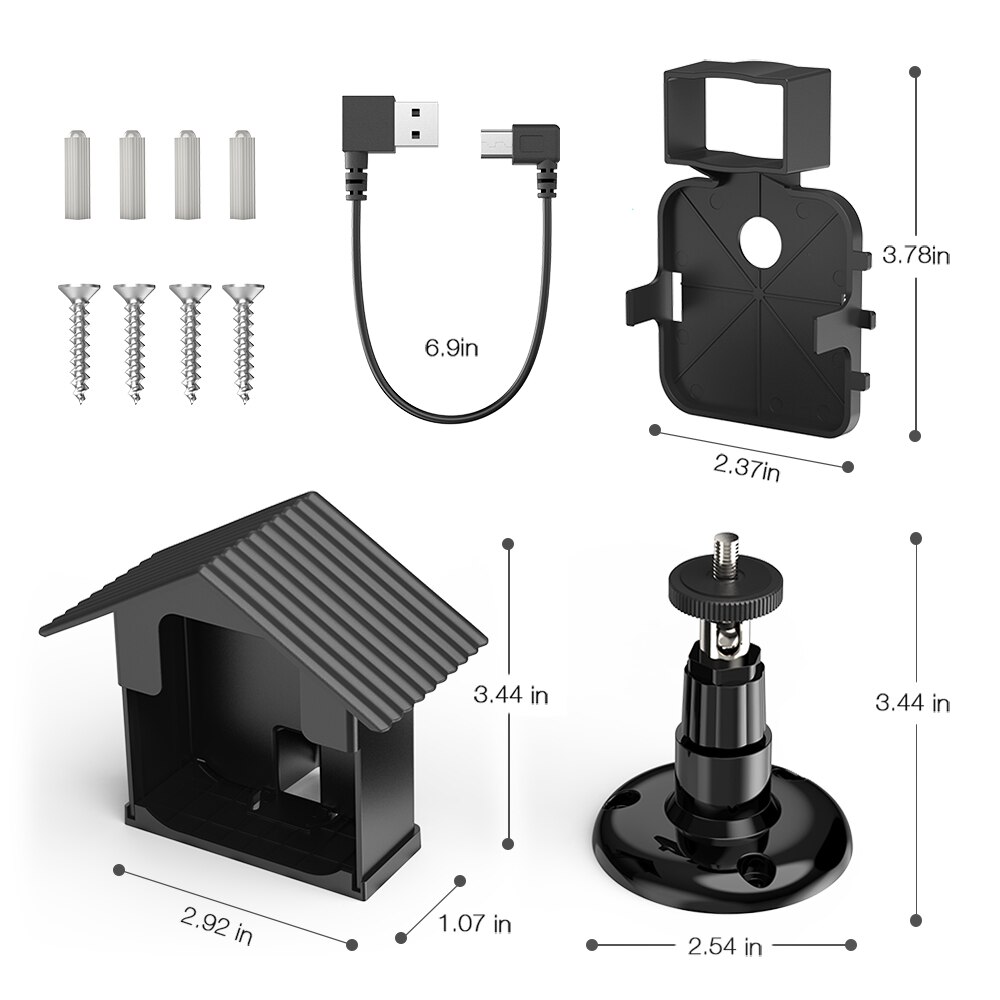 3 Packs Wall Mount Bracket Kit for Blink XT Camera Weatherproof 360 Degree Protective Anti Glare UV Camera Security System