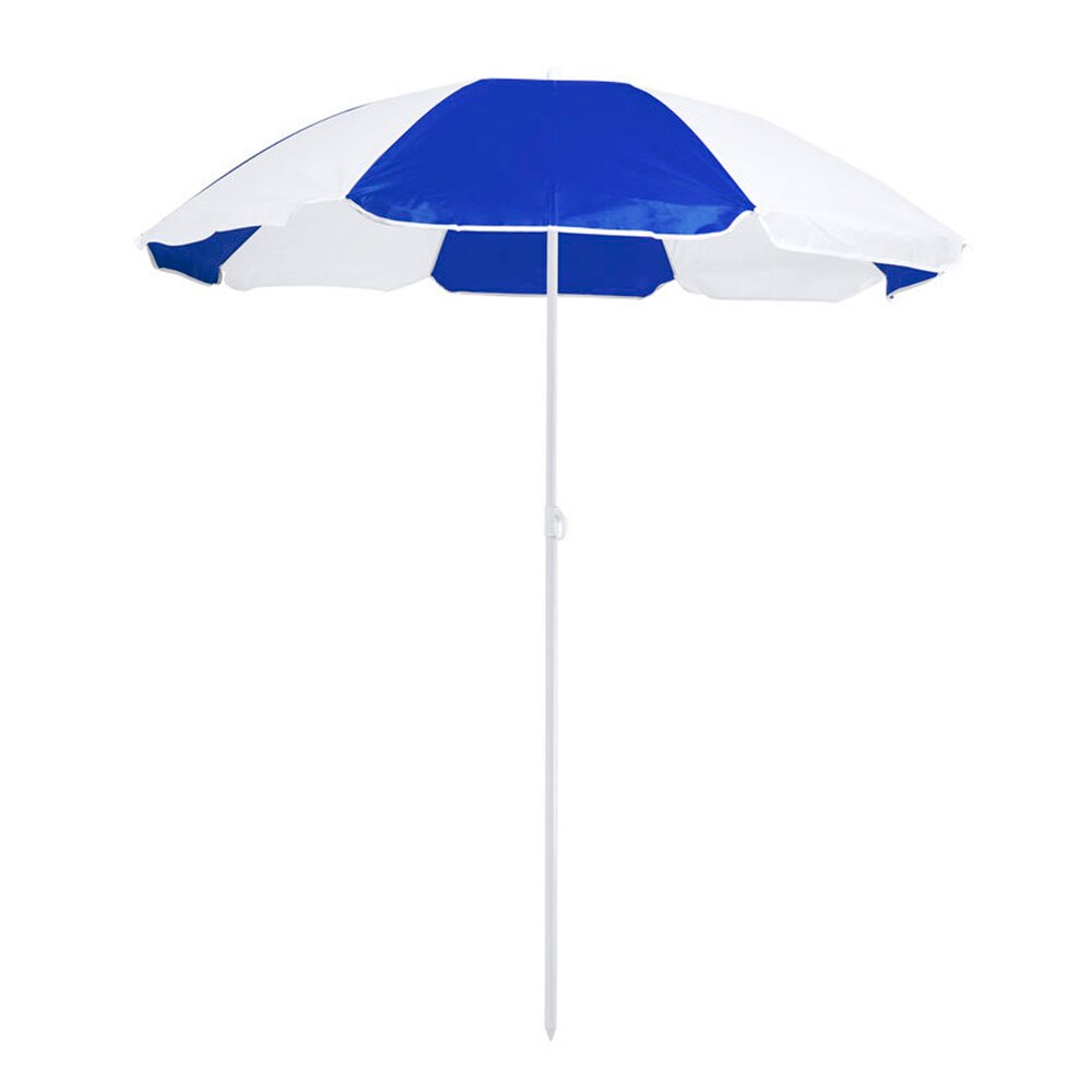 Sombrilla playa, Nylon, metall, bicolor, resistente, portatil, funda, einstellbar, diametro 150cm, sombrilla playa, sombrilllas: Blau
