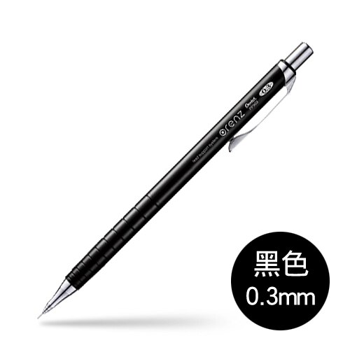 Pentel mekanisk blyant 0.2mm 03mm orenz xpp 502 kontinuerlig blyblyant automatisk genopfyldningsblyant japansk skoleudstyr: 1 stk 0.3mm sorte