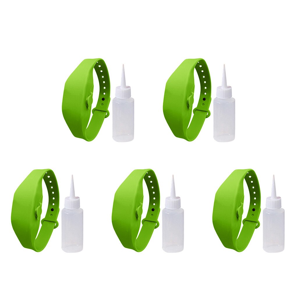 5Pcs Wristband Hand Dispenser This Wearable Hand Sanitizer Dispenser Pumps Disinfectant Sanitizer Bracelet Dispensing Tool 908: B