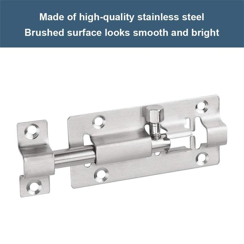 Stainless Steel Door BoltFurniture Door Bolts Inch Locks Sliding Security Door Steel Chain Latch Stainless For Gate Hardwar Y9B2