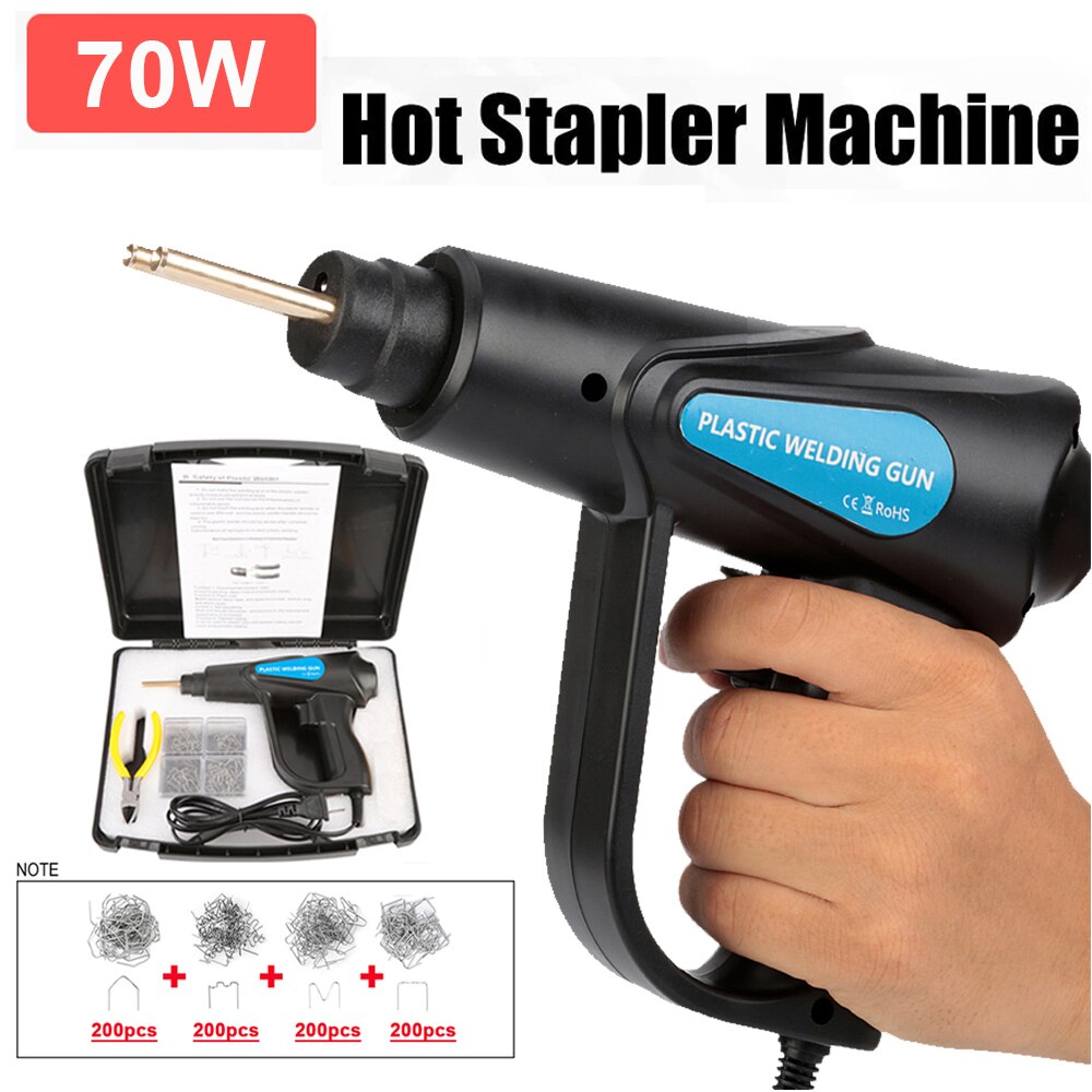 70W Welding Machine Stapler Car Bumper Repair Kit PVC Plastic Repair Machine Garage Tool