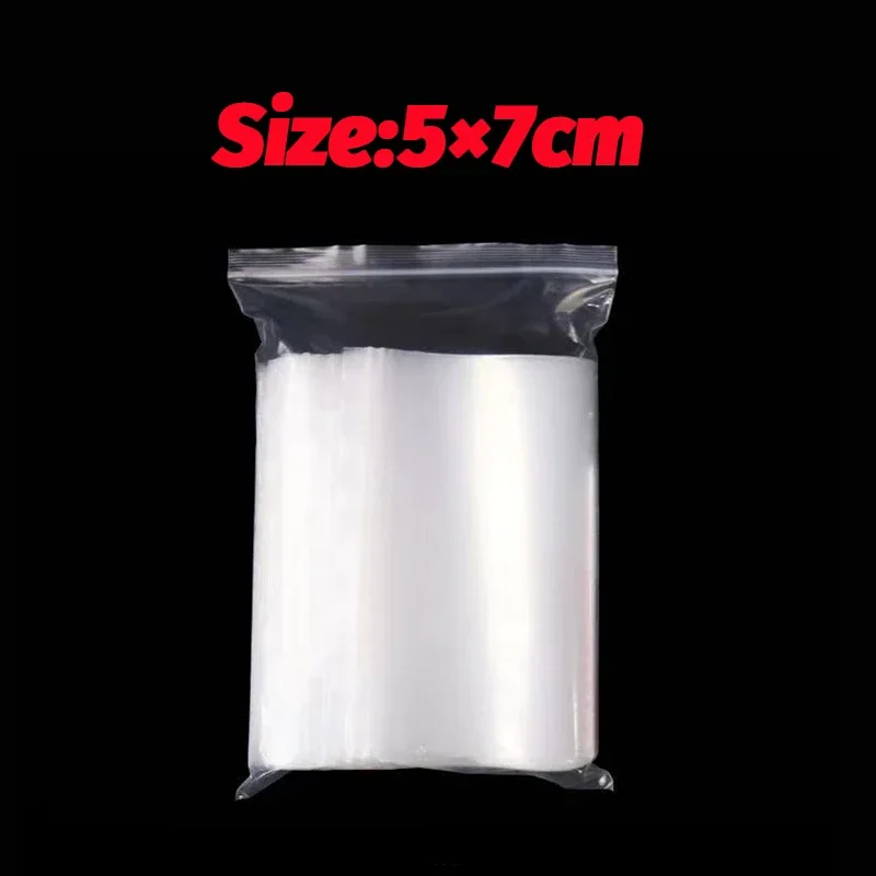 Små plastposer med glidelås, gjenlukkbare gjennomsiktige poser, vakuumoppbevaringspose, klare poser med glidelås, matoppbevaring: S / Svart