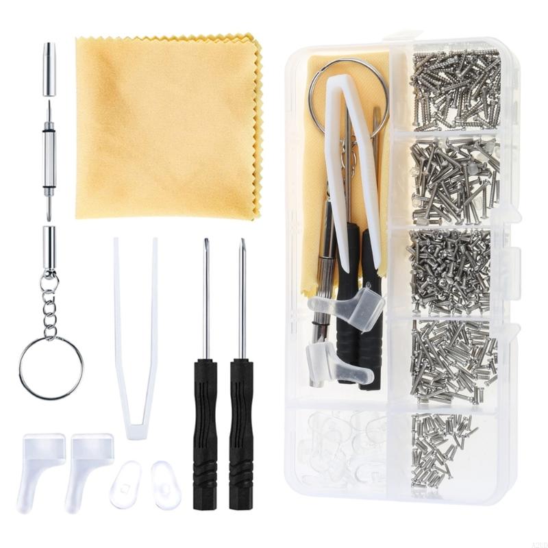 A2UD -bril Repairgereedschap met schroeven, neuskussen, gereedschapsogglazen reparatie set
