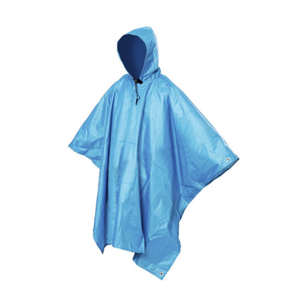 Wasserdicht Einteiliges Regen Mantel Poncho Cape Plane für Camping Wandern Multifunktionale Regen Mantel: sky blue
