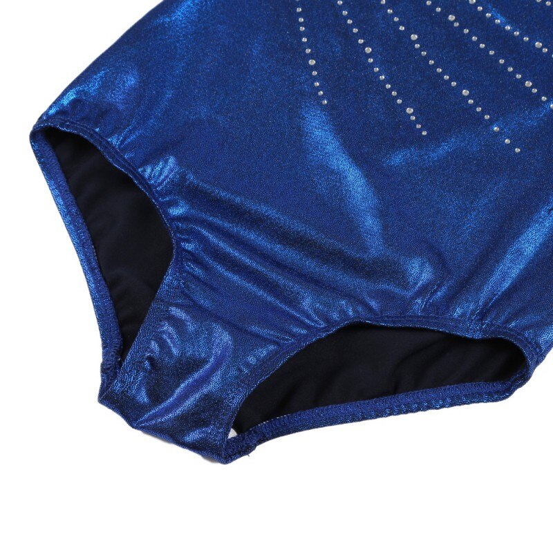 5-14Y Kids Girls Bling Ballet Gymnastics Leotards Unitards Gymnastics Jumpsuit Dancewear Team Basic Leotard