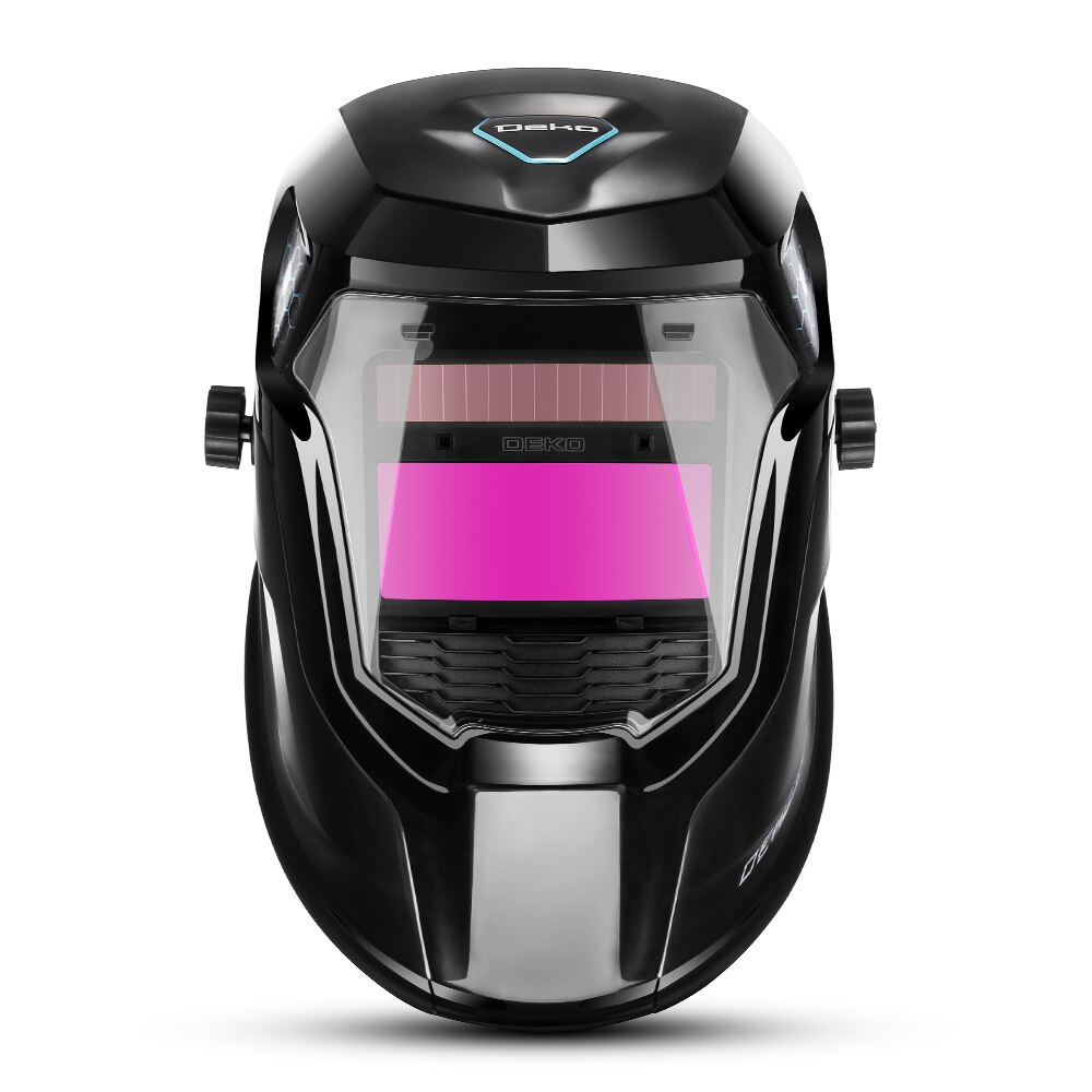 DEKO DNS-550E Upgraded Solar Power Auto Darkening Welding Helmet Shade Range 4/5-8.5/9-13.5 Welding Mask for TIG MIG MMA