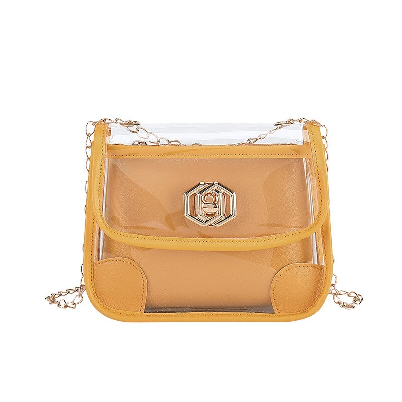 Crossbody Bags for Women Jelly Mother Bag Fresh Literary Shoulder Bag PVC Solid Color Armpit Bag: Yellow