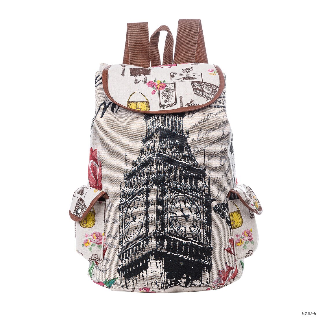 Miyahouse Women Canvas Backpack Cats Printed Backpack For Teenage Girls Female Drawstring Backpacks Girls School Bags: 5247-5