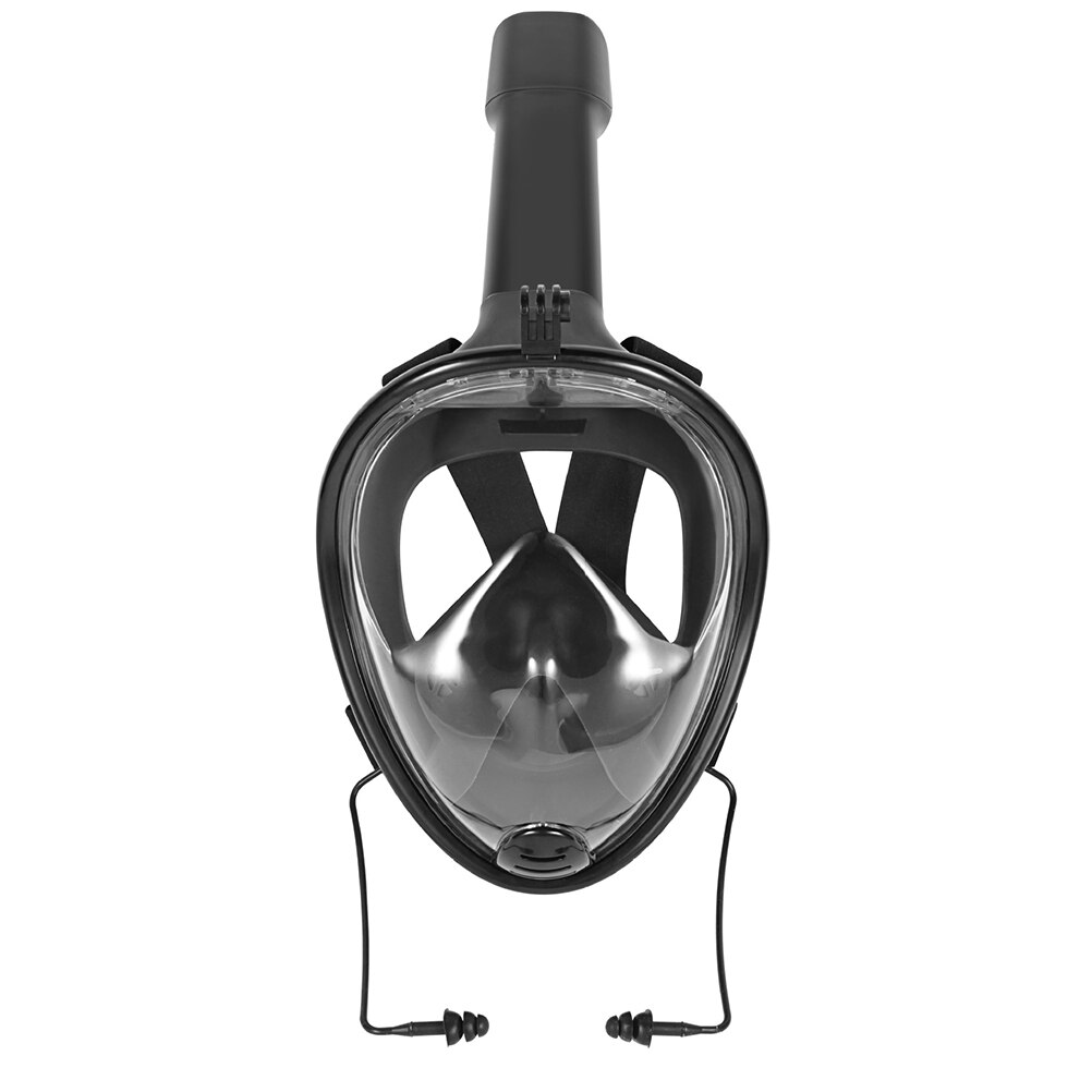 Máscara de Snorkel , antiniebla, seca, con tapones para los oídos, submarinismo, gafas de respiración: Black / S / M
