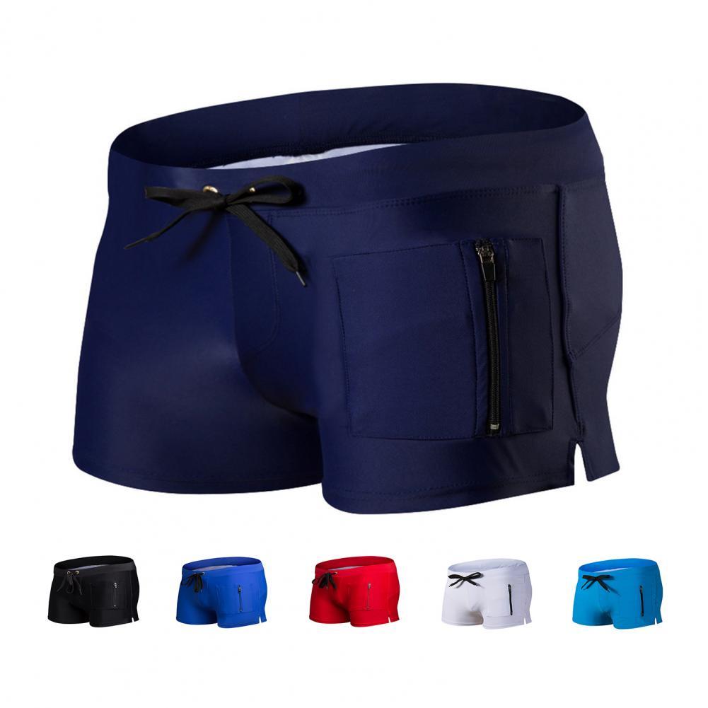 Summer Swimming Trunks Men Surf Shorts Drawstring Comfortable Lightweight Good Skin-touch Swimming Trunks for Beach