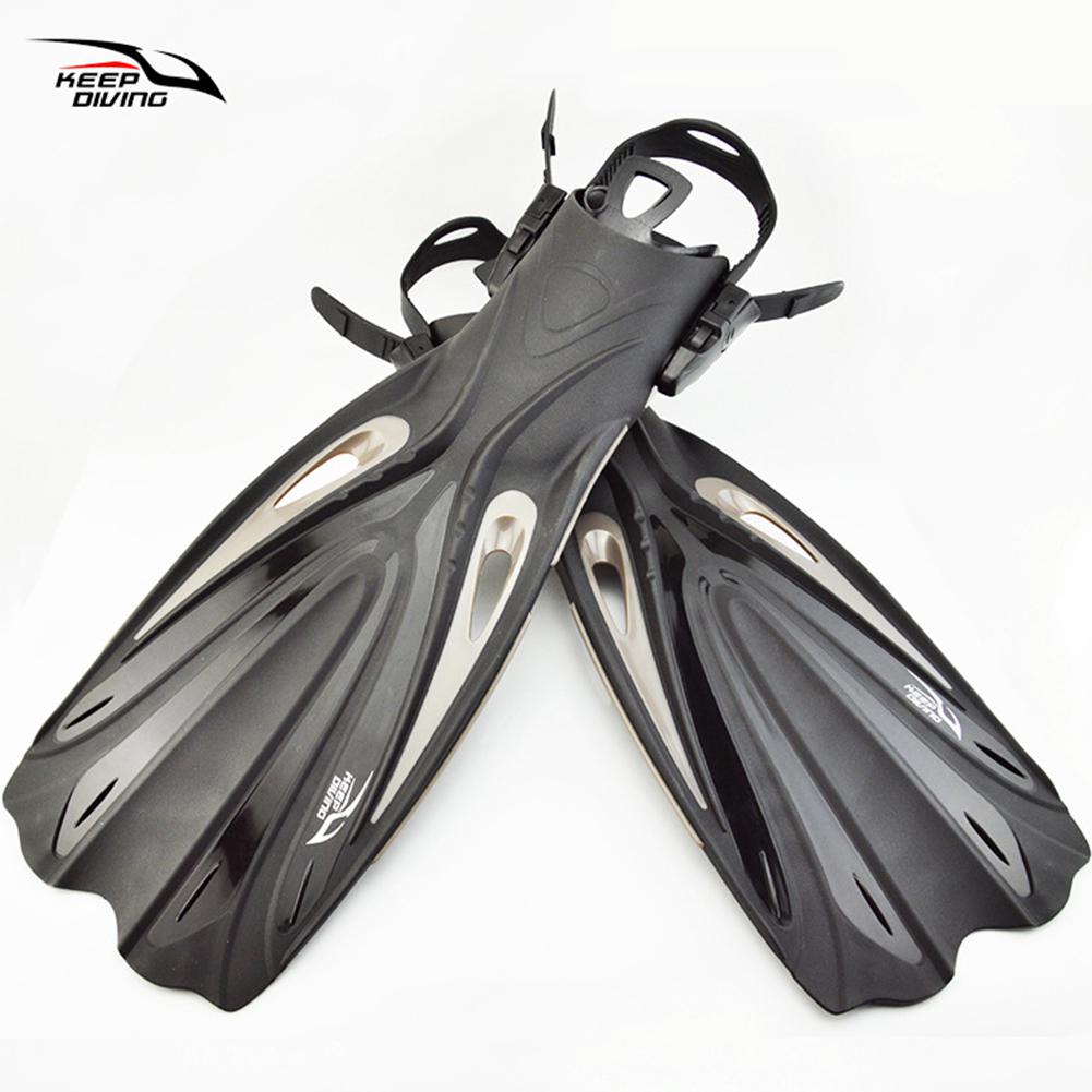 Aletas largas de natación para adultos, para deportes acuáticos, buceo, pies de buceo, aletas flexibles antideslizantes