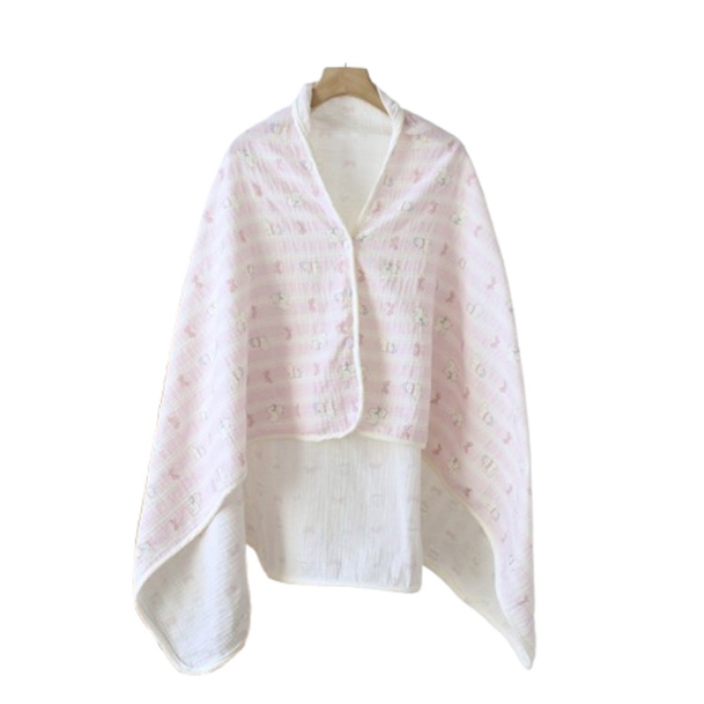 Bloemen bedrukte katoenen moeder Cape deken ademend warm houden borstvoedingshoes voedingshoes zachte outdoor voedingshanddoek: Beige