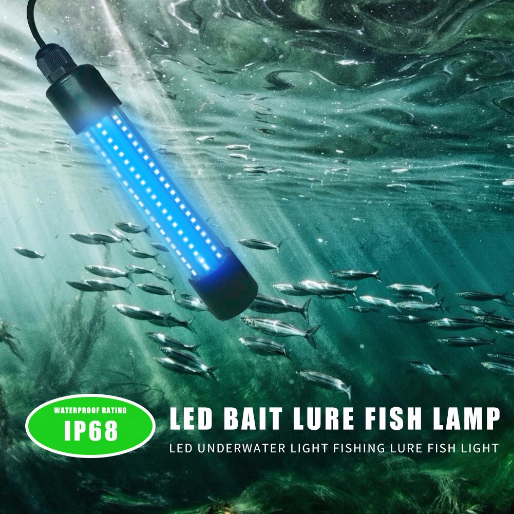 IP68 Waterdichte 20W 126 2835 Led Trap Lamp Onderwater Vis Finding Vissen Trekt Lokken Aas Lichten: Blauw