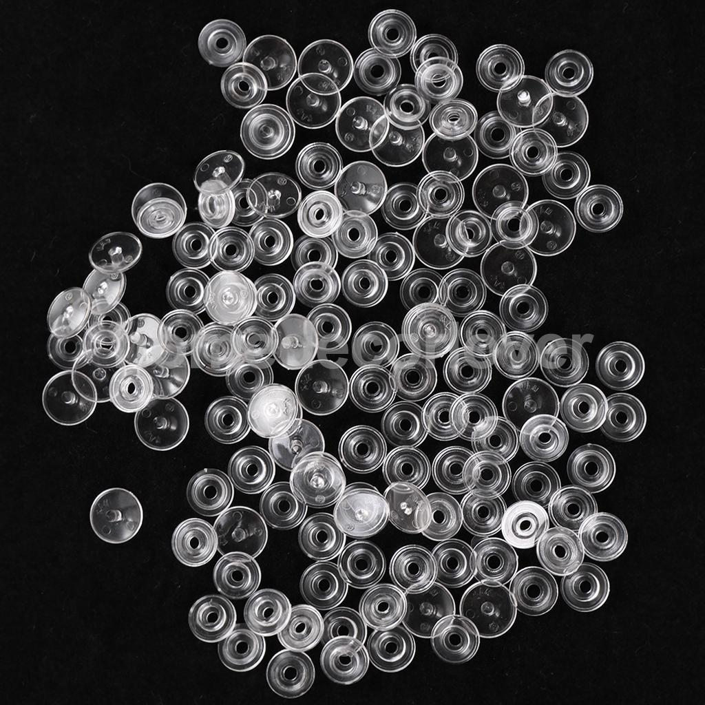 50 sæt klare kam resin trykknapper plastik trykknapper trykknapper størrelse 16 t3 hætter