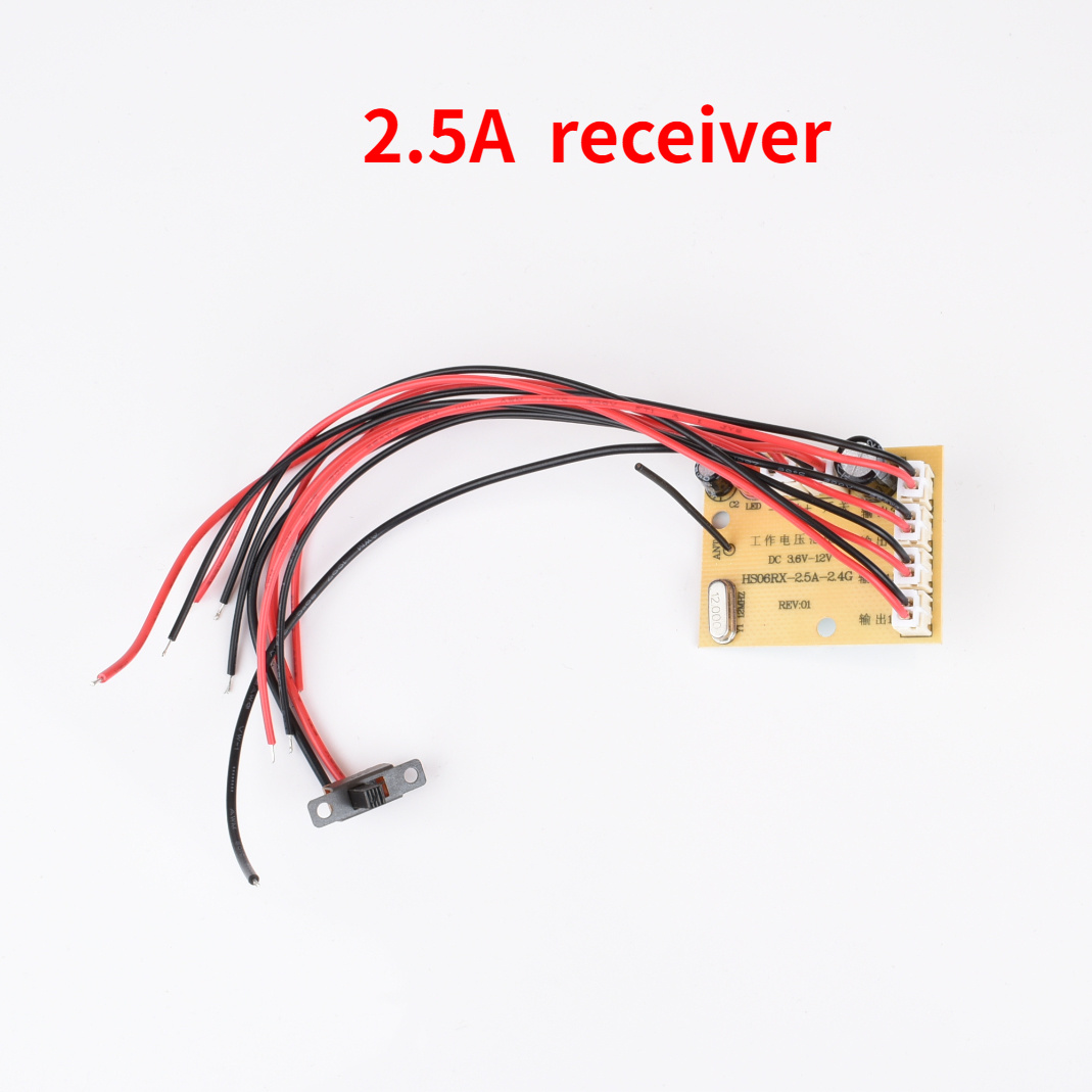 2.4G Transmitter 6CH Remote Controller DC 6V-15V Large Power Receiver Radio System for DIY RC Boat Cars Wireless Controlling: Fluorescent Yellow