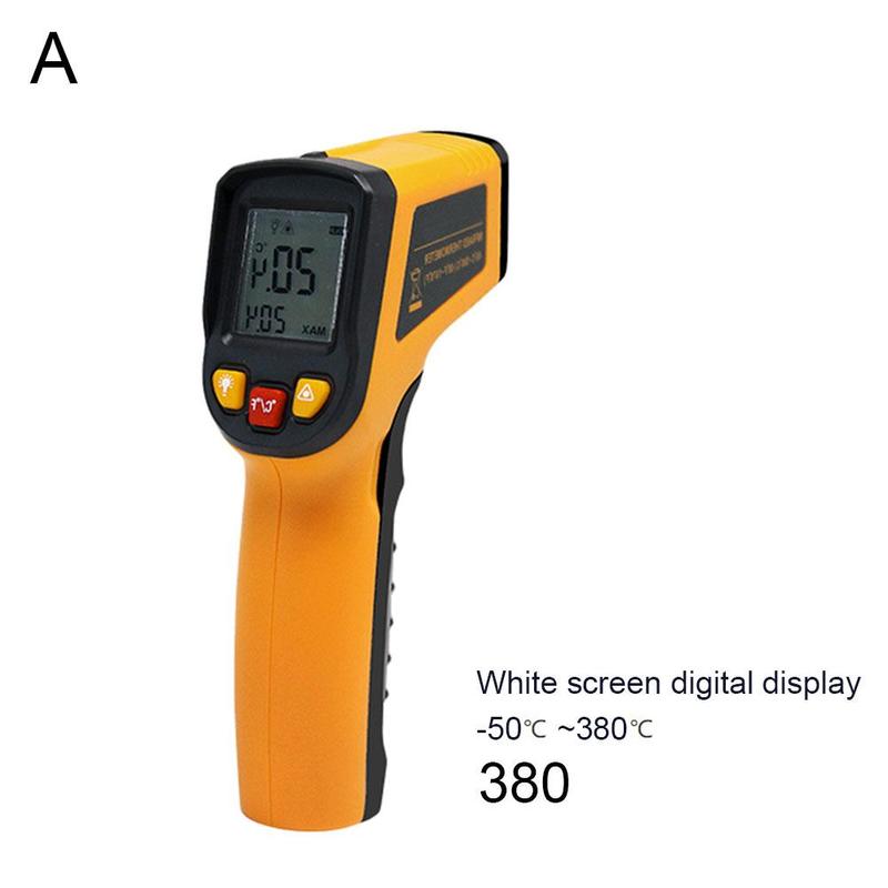 Infrared Thermometer C/F Non Contact Pyrometer Industrial Digital IR Temperature Meter Color LCD Light Alarm: A