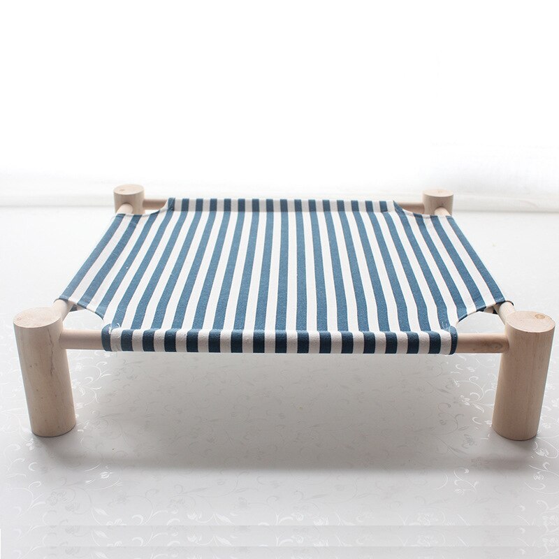 Elevated Cat Bed House Cat Hammocks Comfortable Kitten Puppy Cushion Mat Wood Canvas Cat Lounge Bed Summer Pet Sleeping Supplies: 10