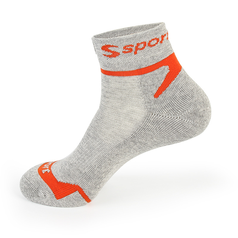 Sport Socks Thickening Men Basketball Socks Running Fitness Camping Football Trekking Breathable Anti Slip Women Cotton Baseball: Gray