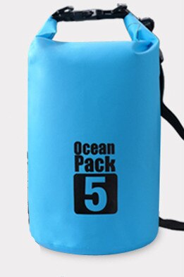 SONGYI 5L/10L/15L/20L kayak da esterno impermeabile canottaggio escursionismo nuoto immersioni spiaggia borse impermeabili: 5L Blue