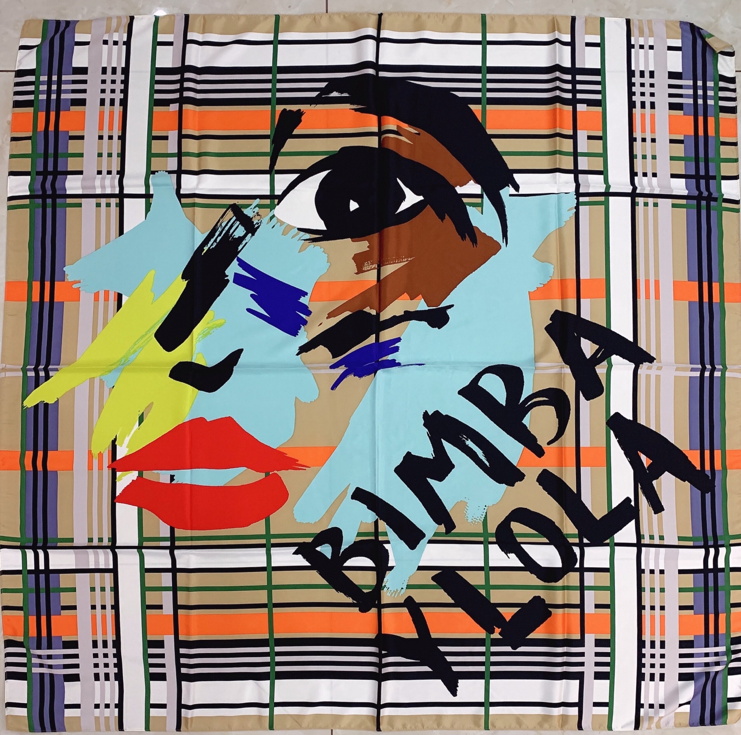 Pañuelo estampado de gran tamaño, estilo español: Verde