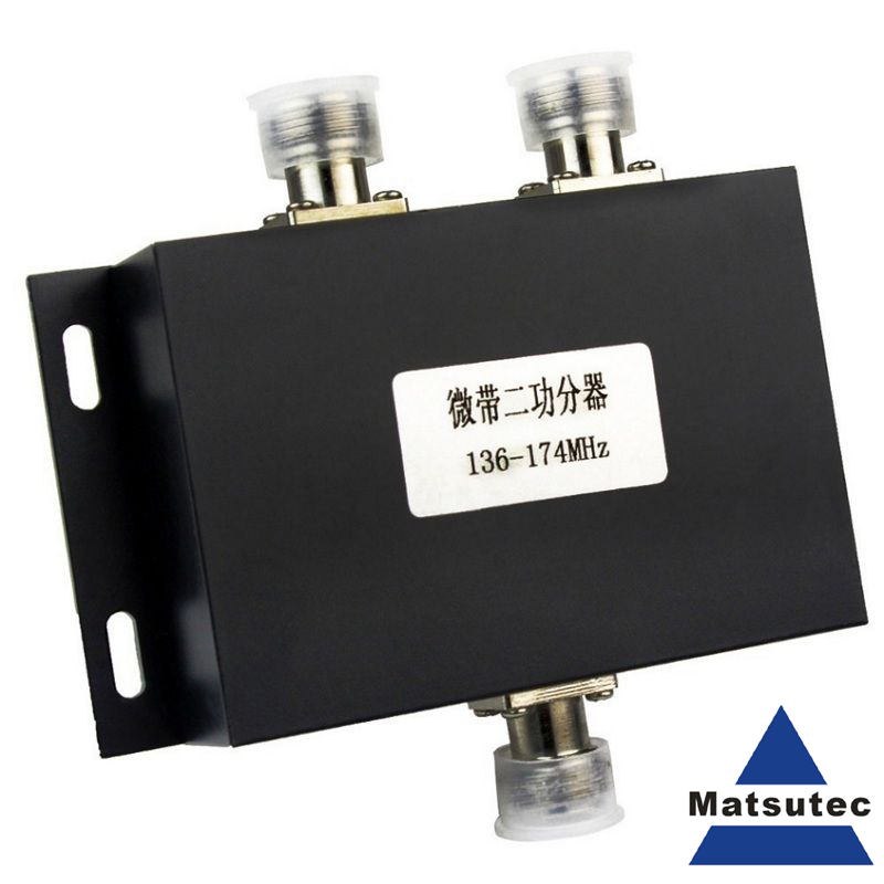 Matsutec MA-Splitter VHF splitter Two way VHF antenna power splitter 136-174MHz Power Divider Splitter for Radio Repeater Power
