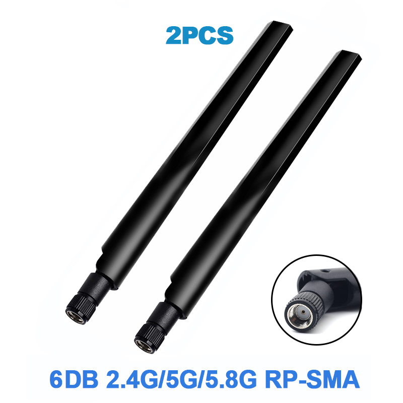 Antenna wifi 2.4 ghz /5.8 ghz dual band 6 dbi connettore rp-sma per scheda m .2 mini pci-e adattatore router di rete wireless