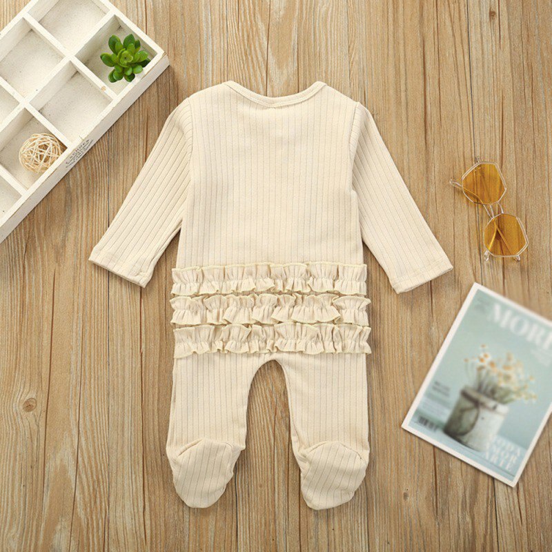 Aankomst Baby Meisje Jongen Kleding Pasgeboren Baby Kostuum Jumpsuit Lange Mouw Rits Zak Voet Pit Strip Klimmen Kleding: A / 6m