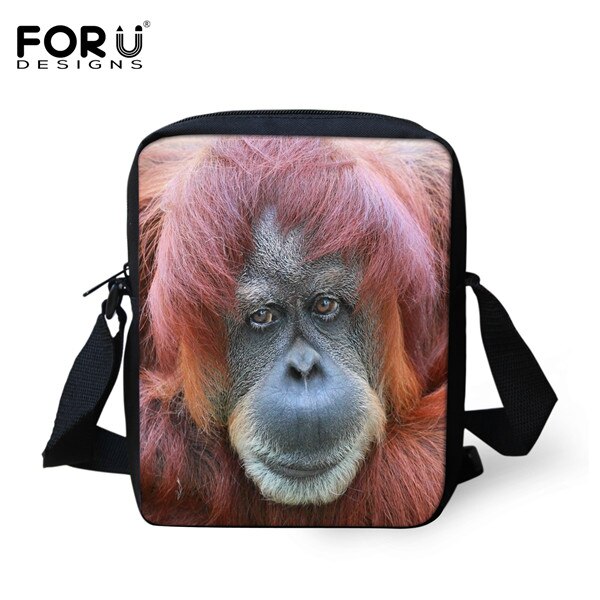 Famous Monkey Men Messenger Bags 3D Zoo Aniamal Man Mini Crossbody Bags Brand Casual Male Travel Bag: 3142E