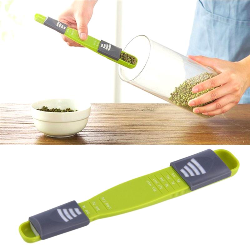 Adjustable Tablespoon Measuring Spoon Sliding Plastic Durable Baking Accessory Measuring Spoons Cooking Tools for Measuring
