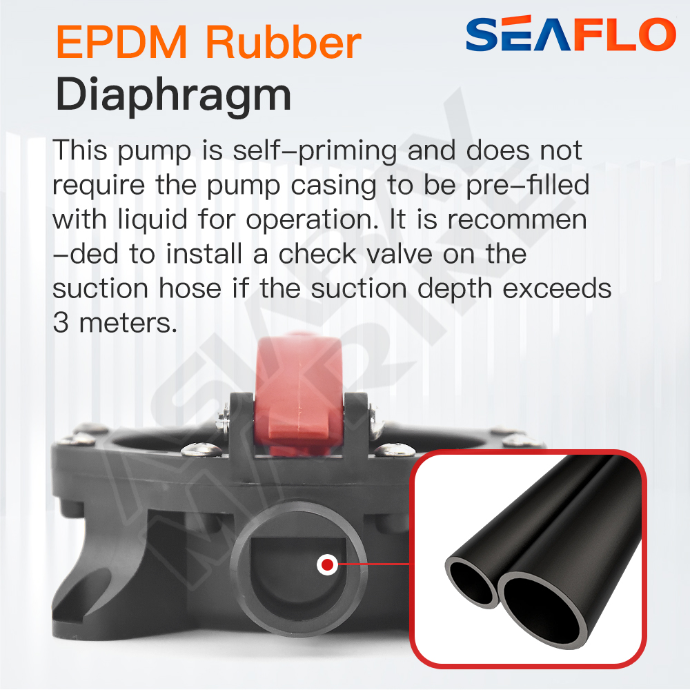 SEAFLO Marine Boat Manual diaphragm hand Bilge Pump with Water Transfer and Self-Priming, High-Flow, Suitable for Wine and Juice