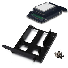 Metalen Dual 2.5 "Naar 3.5" Hard Drive Bay Montagebeugel-2X2.5 "Tot 3.5" HDD/SSD Montagebeugel