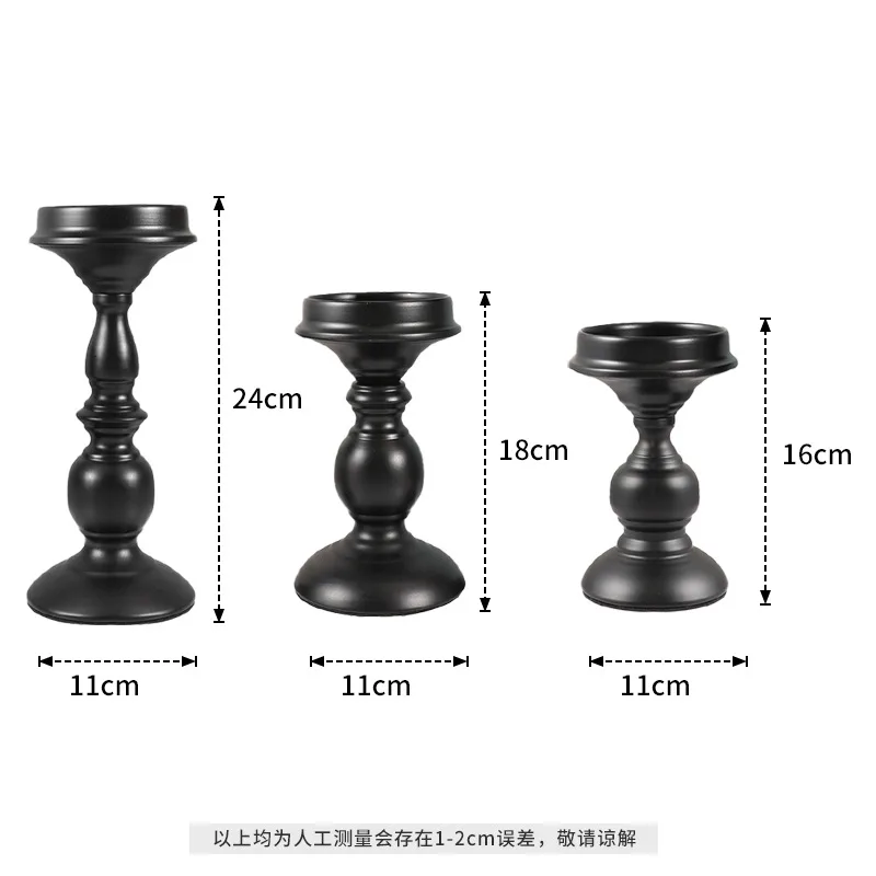 Candelabro de madera de mesa, candelabro blanco Retro, decoración del hogar, estante de velas de madera, fotografía nostálgica, 1 unidad o 1 Juego: YELLOW