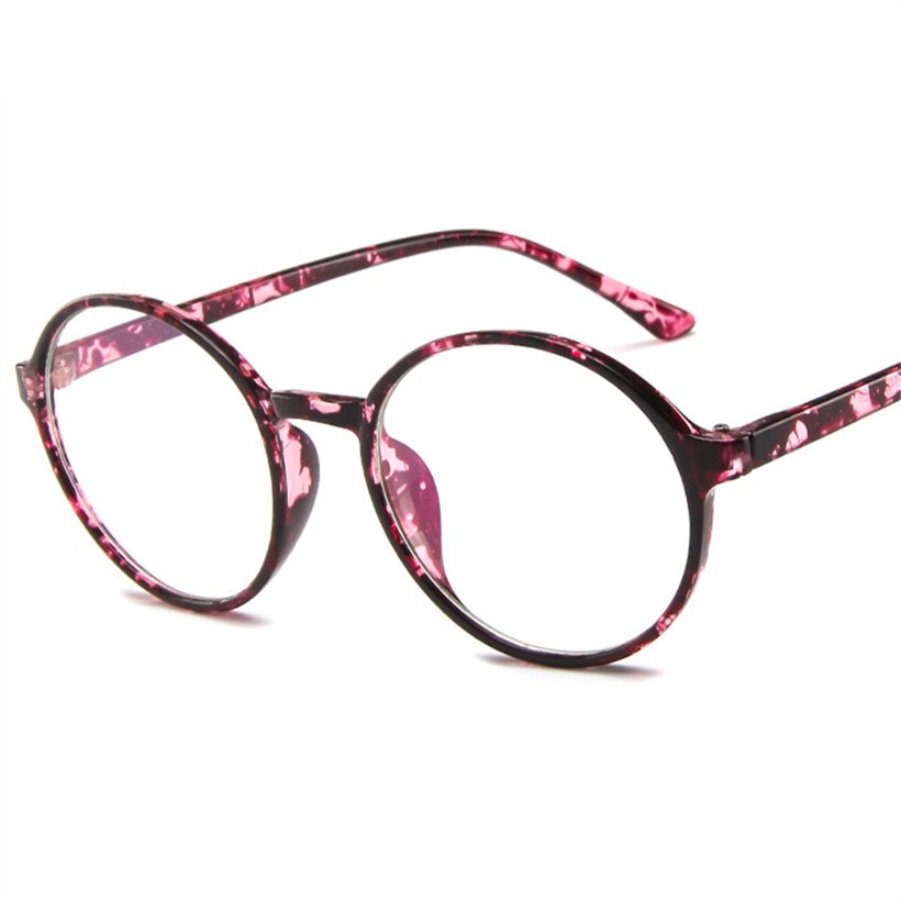 Monturas para gafas redondas Unisex, monturas para gafas redondas, redondas y transparentes,: Purple