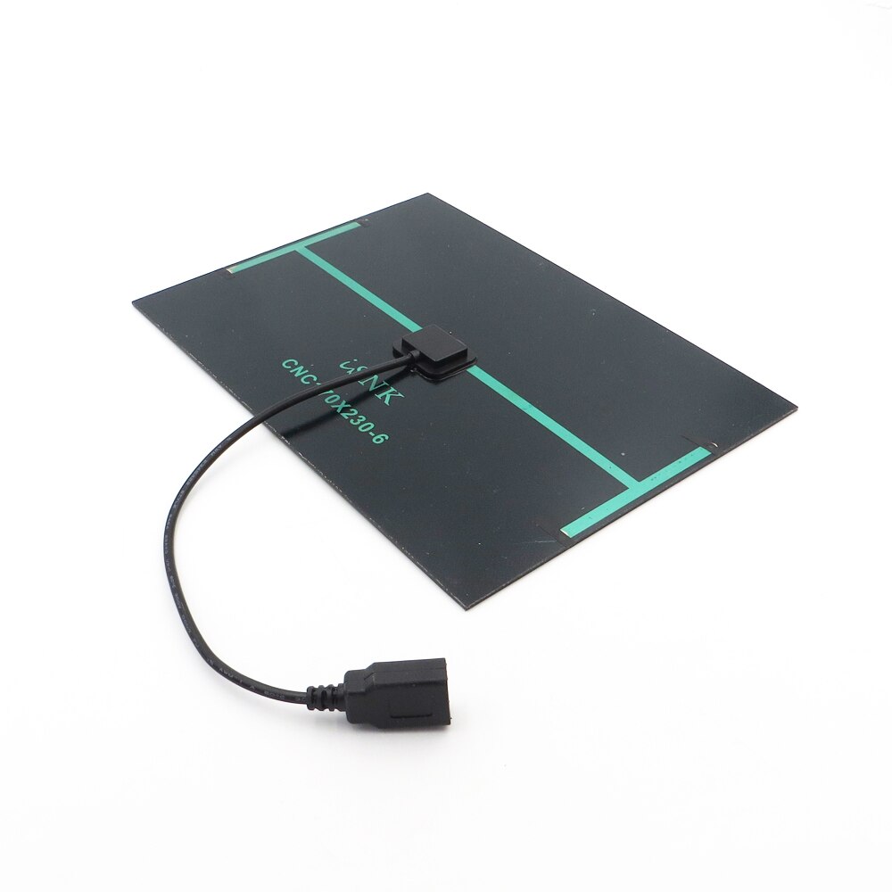 Solar Cell 6V 6W Polycrystalline Solar Panel Charger DIY Solar Charge Battery 30cm cable 5V USB output 6VDC