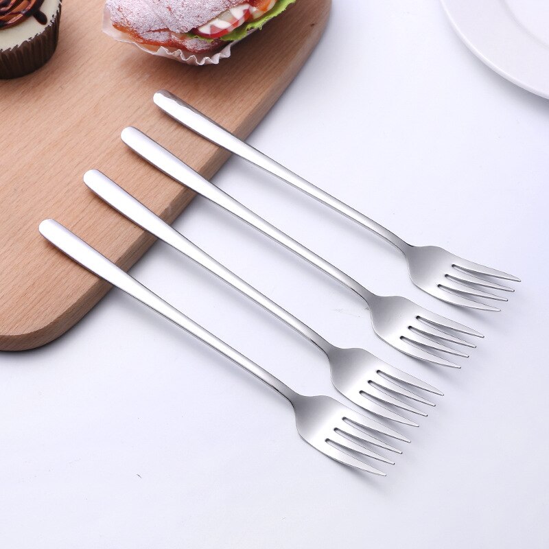 304 Stainless Steel Dinner Forks Soup Spoon Steak Fork Western Cuisine Restaurant Tableware