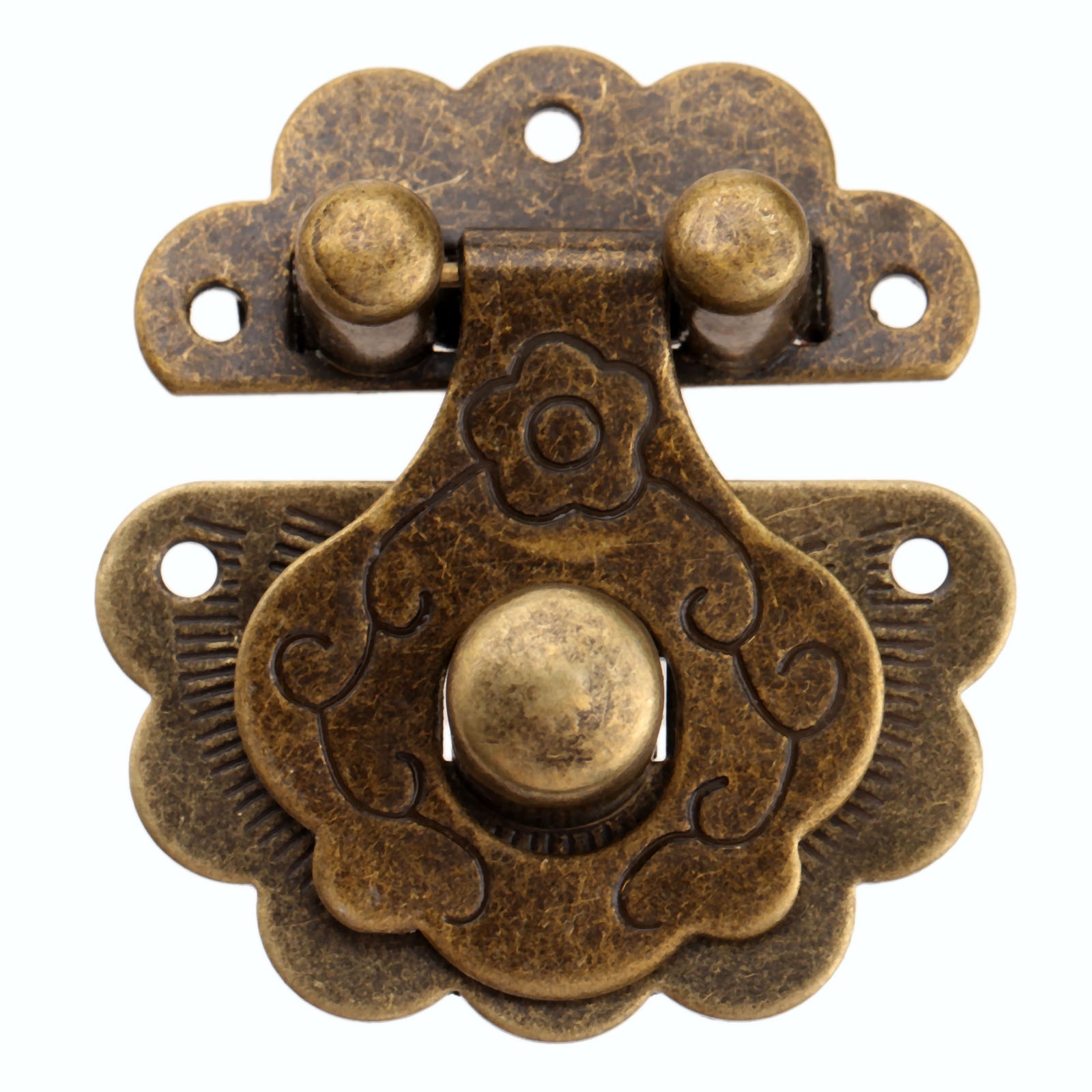 1 Pc 40*36 Mm Antieke Bronzen Box Kluwen Klink Sieraden Borst Houten Doos Gesp Lock Hardware Gereedschap
