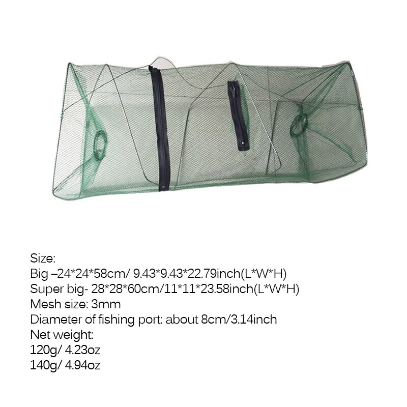 Fishing Collapsible Trap Cast Keep Net Crab Crayfish Lobster Catcher Pot Trap Fish Net Eel Prawn Shrimp Live Bait 1pc