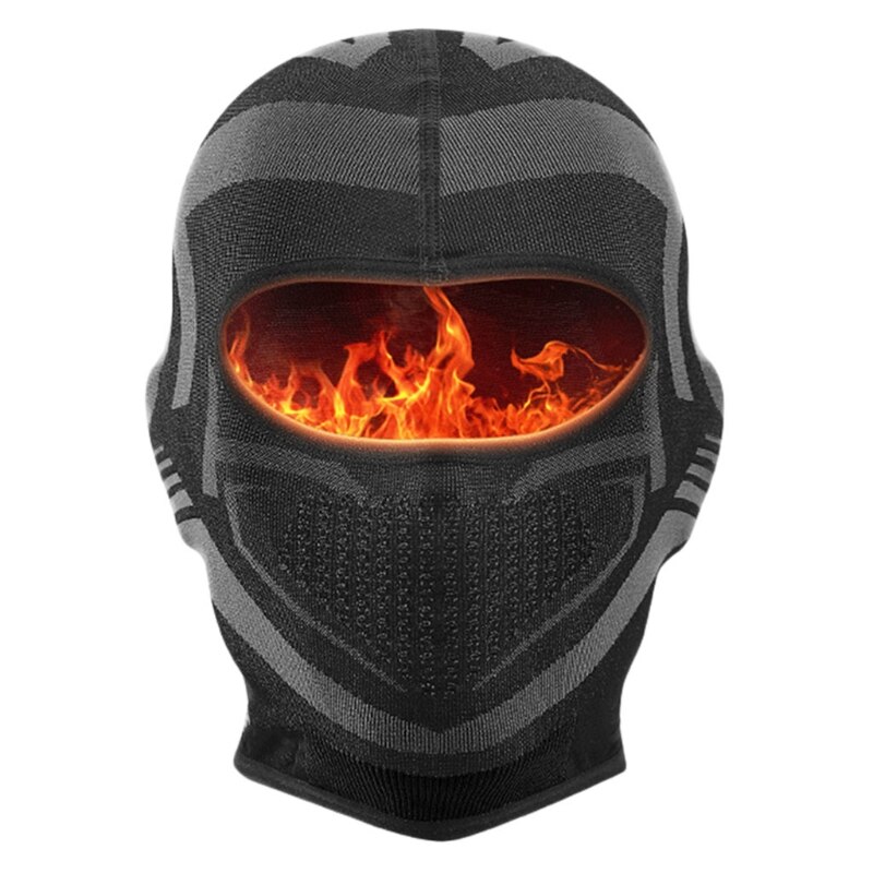 Vinter balaclava skid ansiktsmask hatt vindtät plyschfodrad hals varmare damhuv  lx9e: D