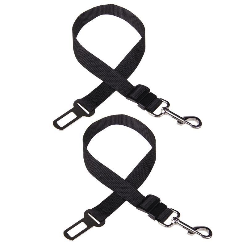 2 Stks/set Hond Autogordel Draagbare Verstelbare Huisdier Intrekbare Hondenlijn Huisdieren Veiligheid Band Reizen Voertuig Accessoriesp J78C: Black