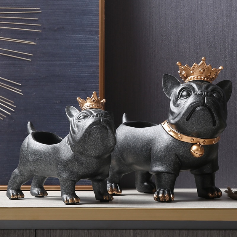 Cool Crown Bulldog Sleutel Opslag Decoraties Thuis Woonkamer Tv Kast Schoen Kast Bulldog Mode Moderne Decoratie