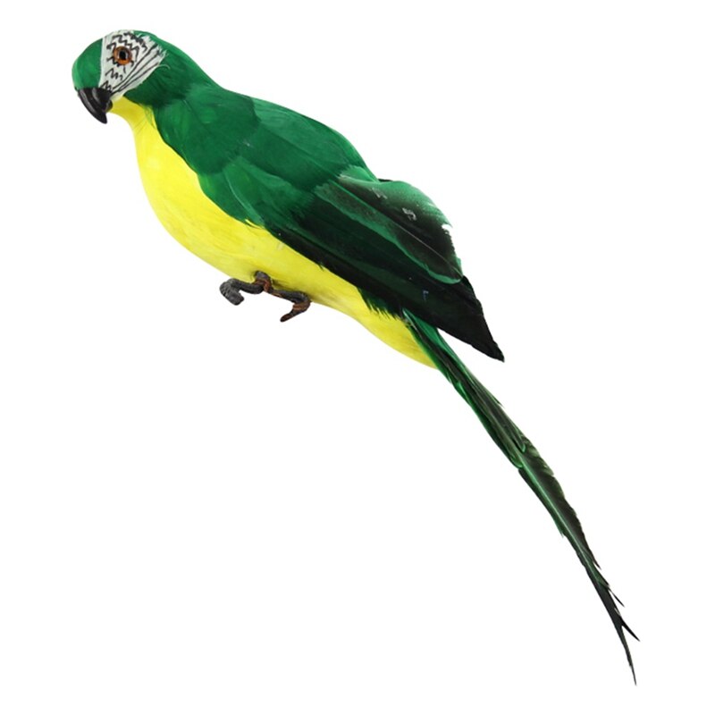 Garden Simulation Gardening Decorative Bird Garden Craftwork Decoration Parrot Emulational parrot For Show Window: Green