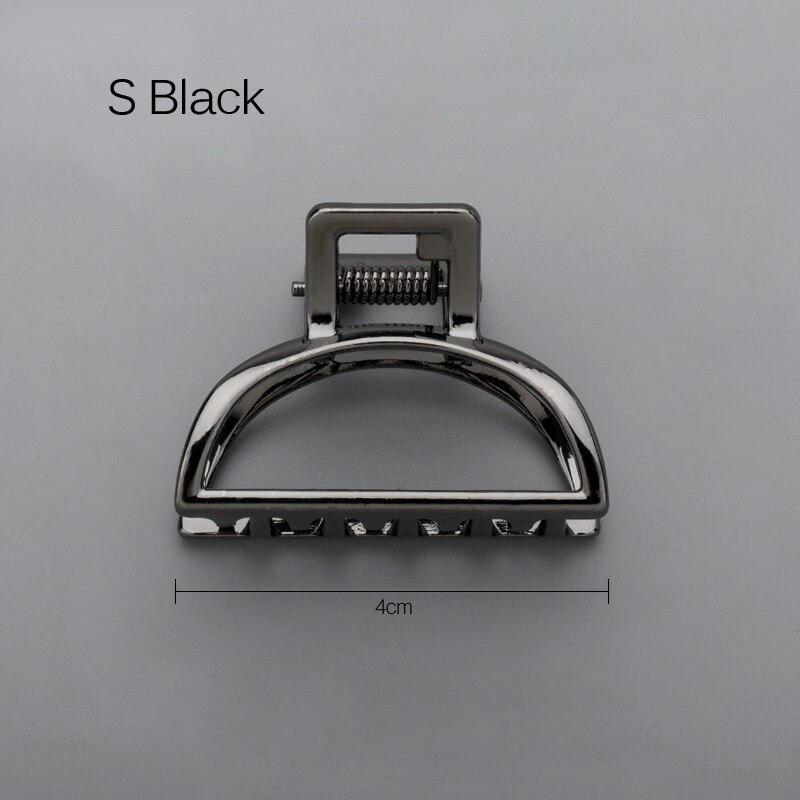 1 pinza para el pelo para niñas y mujeres, pinzas geométricas para el cabello, pinza para el pelo, agarre de Color sólido, horquillas coreanas, pasadores de Metal, herramientas de estilismo: Marfíl