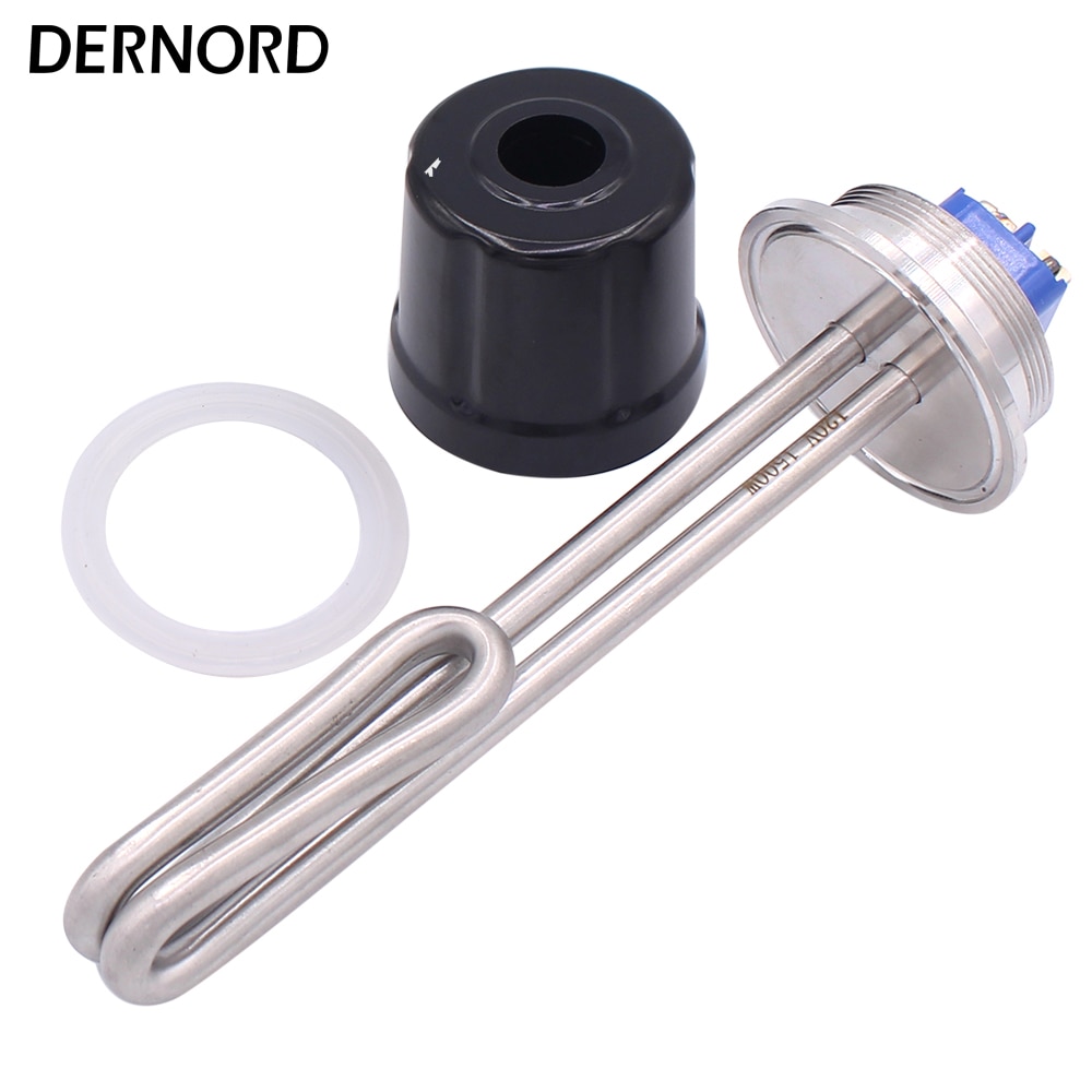 DERNORD 120V 1500W Electrical Heating Element 2&quot;Tri-Clamp Brewing Heating Element Immersion Water Heater for Distilling